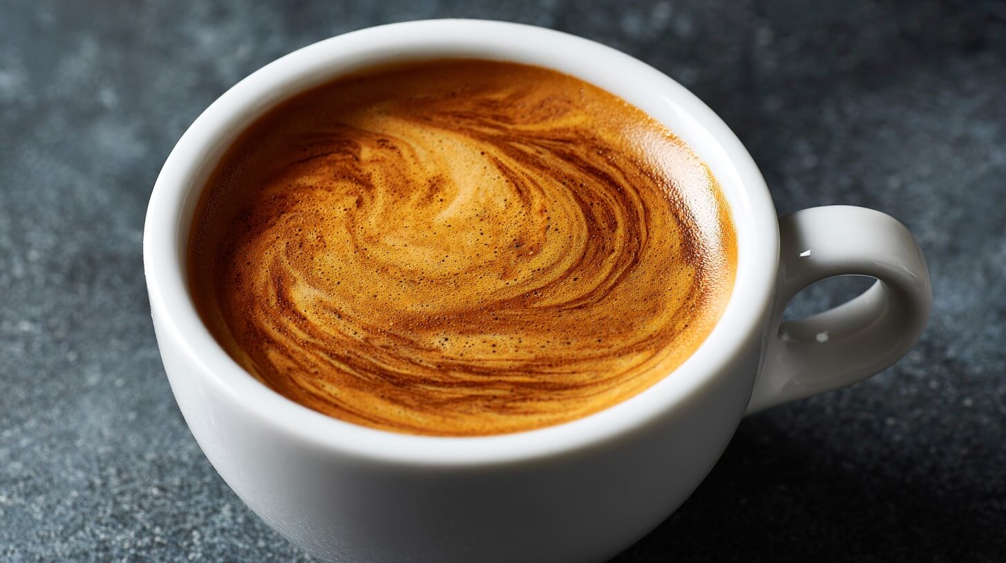 Tökéletes olasz eszpresszó sűrű cremat